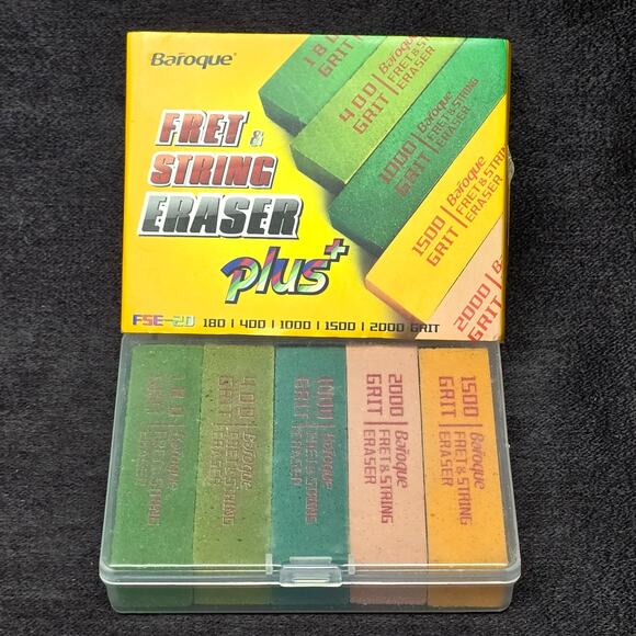 Baroque Guitar Fret Grit Erasers Plus+ 5 Pack - Picture 1 of 5